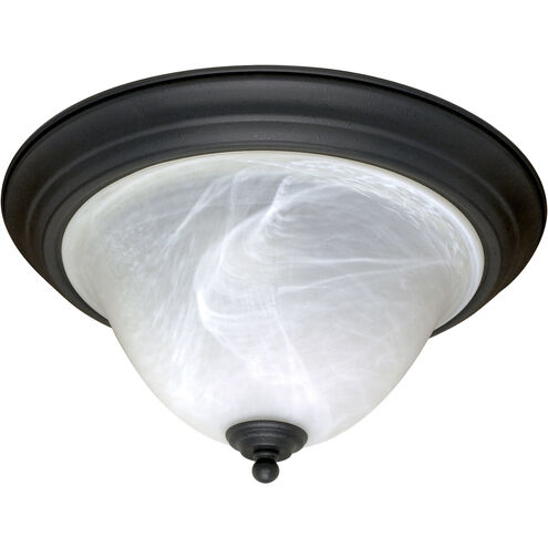 Castillo 2 Light 15 inch Textured Black Flush Mount Ceiling Light