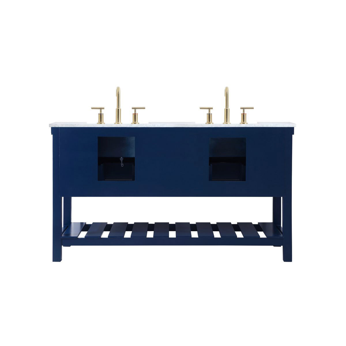 Clement 60 X 22 X 34.13 inch Blue Bathroom Vanity Cabinet