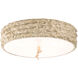 Trellis 3 Light Hand-painted with putty patina and silver leaf orb Bath/Flush Mounts Ceiling Light