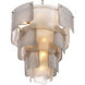 Asinara 13 Light 32.68 inch Antique Brass Chandelier Ceiling Light in Smoke Glass, Large