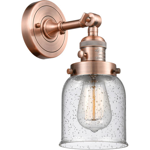 Franklin Restoration Small Bell LED 5 inch Antique Copper Sconce Wall Light, Franklin Restoration