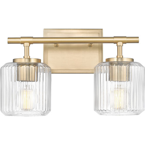 Landon 2 Light 14 inch Modern Gold Vanity Wall Light