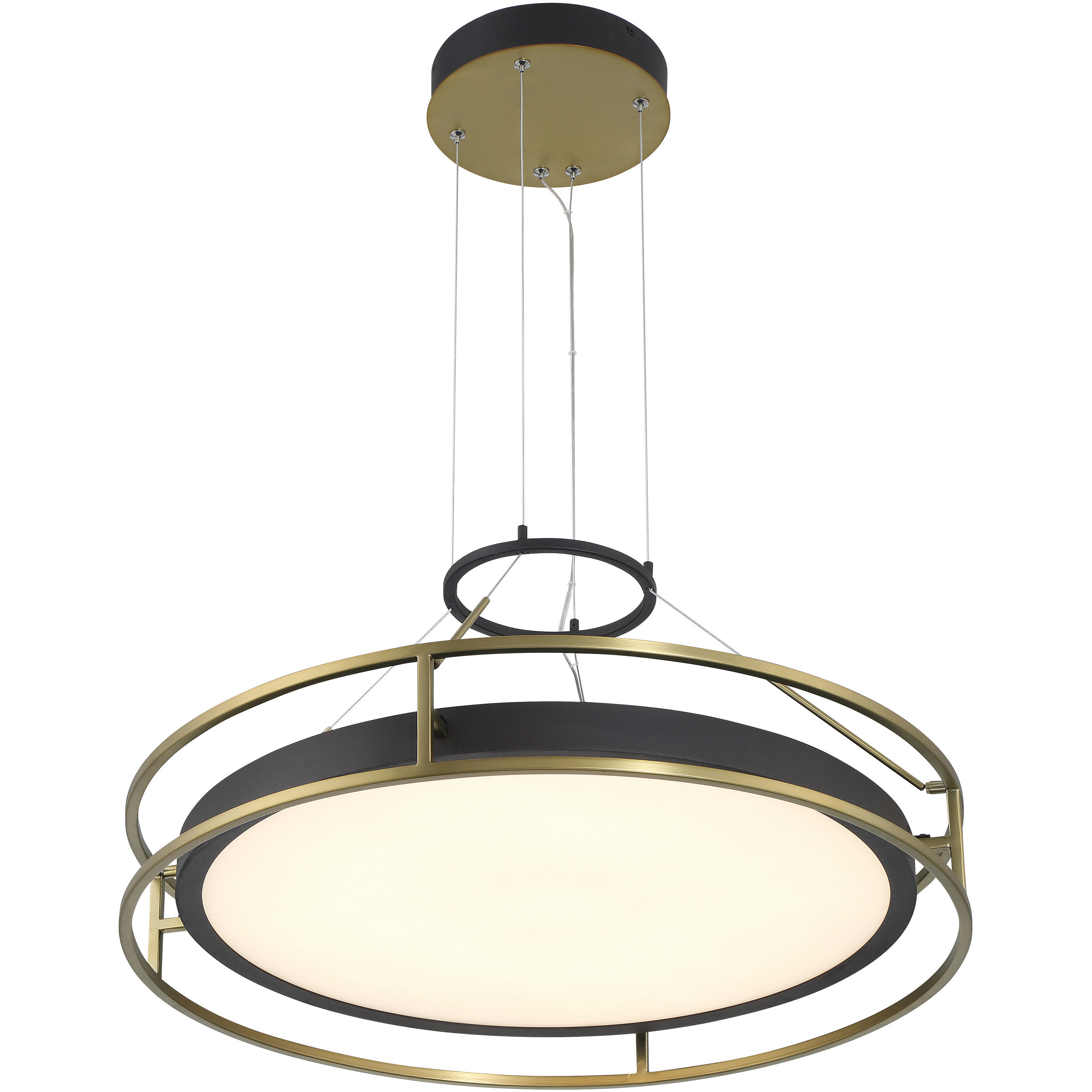 Levitation LED 25 inch Soft Brass And Sand Coal Pendant Ceiling Light