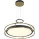 Levitation LED 25 inch Soft Brass And Sand Coal Pendant Ceiling Light
