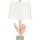 Esme 24 inch 100 watt Peach/White Table Lighting Portable Light