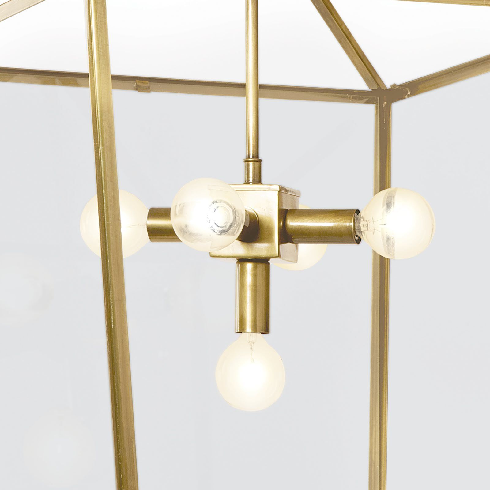 Camden 5 Light 16.25 inch Natural Brass Ceiling Lantern Ceiling Light