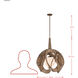 Swaylo 1 Light 24 inch Hammered Ore Pendant Ceiling Light