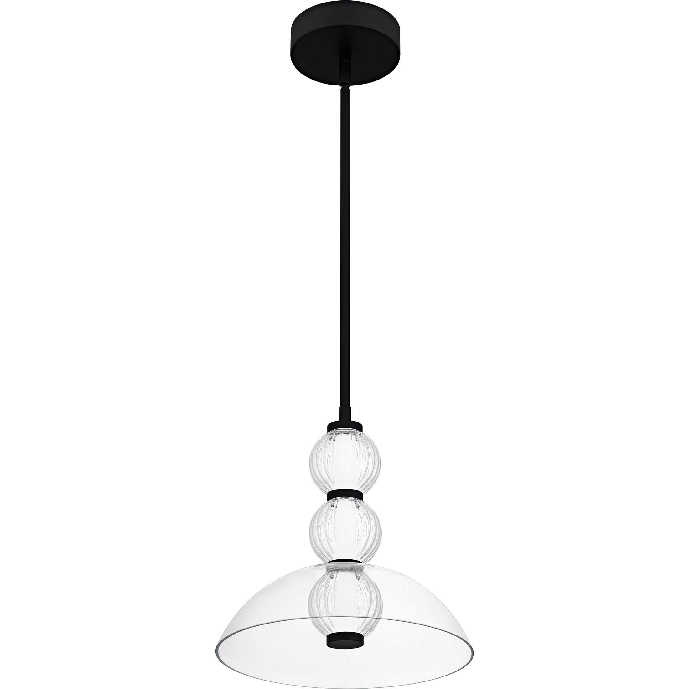 Elway LED 12 inch Matte Black Pendant Ceiling Light