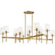 Vista 16 Light 60 inch Burnished Brass Chandelier Ceiling Light