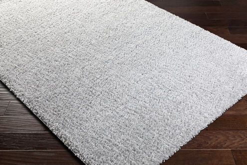 Deluxe Shag 108.27 X 78.74 inch Light Slate Machine Woven Rug in 7 x 9, Rectangle