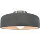 Radiance Collection - Spire 1 Light 10 inch Gloss Grey Semi-Flush Ceiling Light, Form+Finish+Function