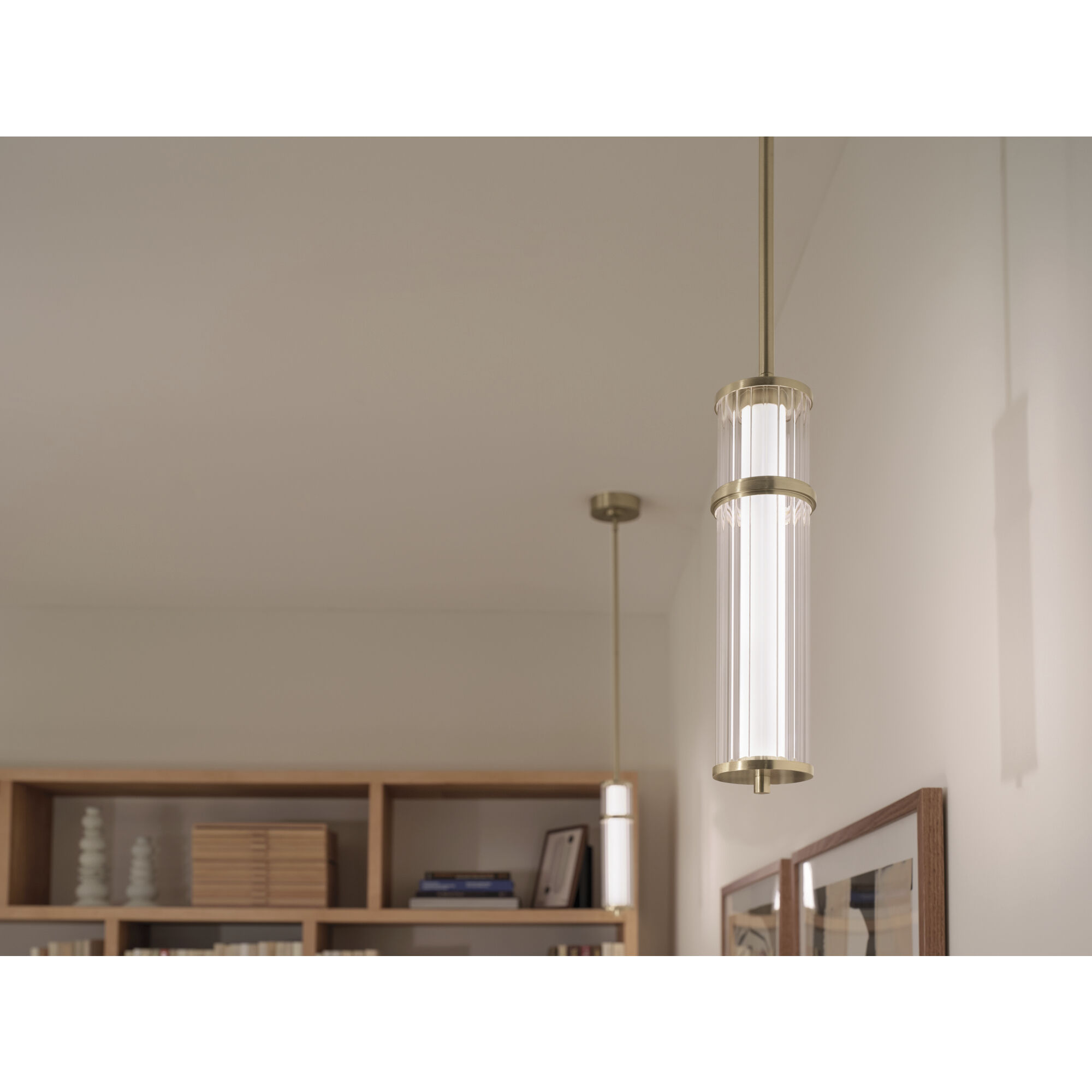 Riven LED Champagne Bronze Mini Pendant Ceiling Light