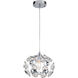 Canada 1 Light 10 inch Chrome Single Pendant Lighting Ceiling Light
