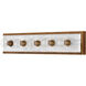 Berdine 5 Light 5 inch Natural/Antique Brass Bath Bar Wall Light, Large