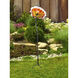 Fiore Red Art Glass Garden Stake