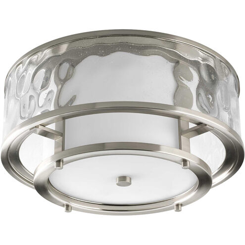 Bay Court 2 Light 15 inch Brushed Nickel Flush Mount Ceiling Light