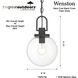 Wenston 1 Light 8 inch Sand Coal Outdoor Pendant, Great Outdoors