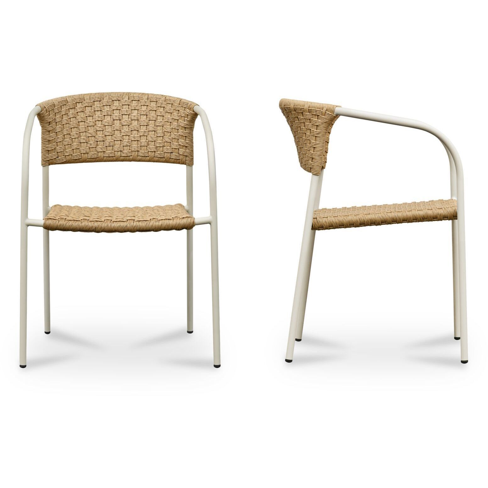 Zola Natural Outdoor Dining Chair, Set of 2