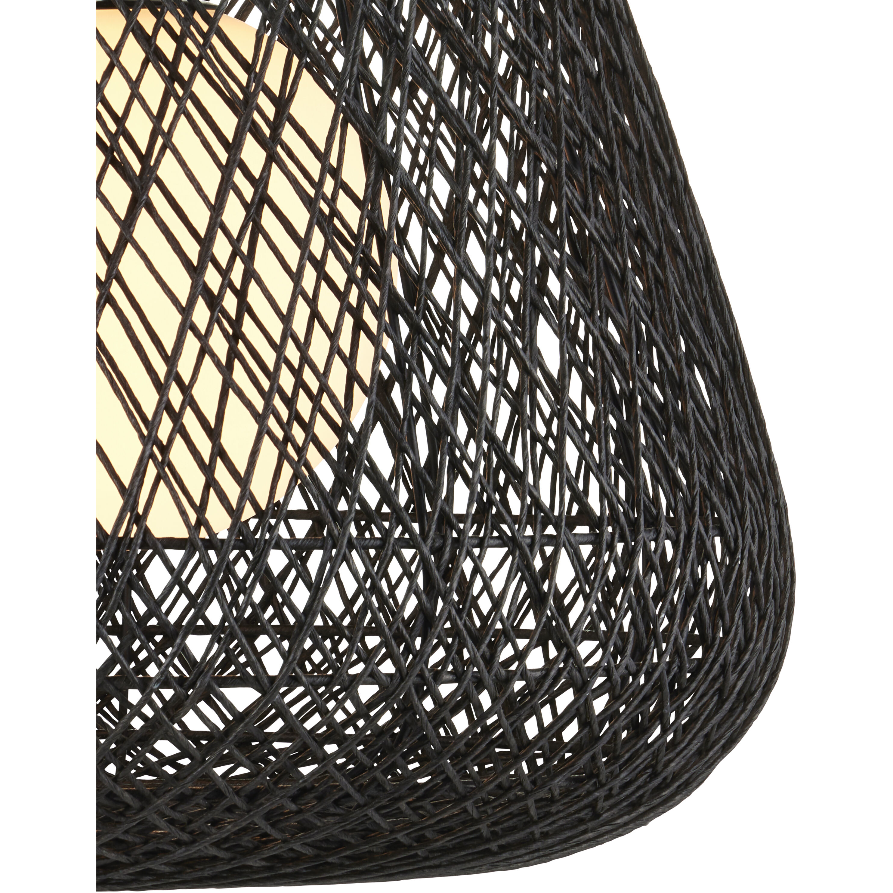 Osbert 1 Light 21.75 inch Black/Satin Black/White Pendant Ceiling Light