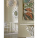 Agave 37.5 inch Gesso White and Mirror Mirror, Marjorie Skouras Collection