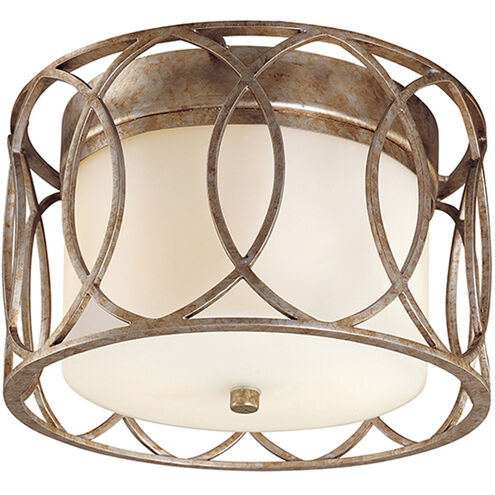 Earth 2 Light 12 inch Silver Gold Flush Mount Ceiling Light