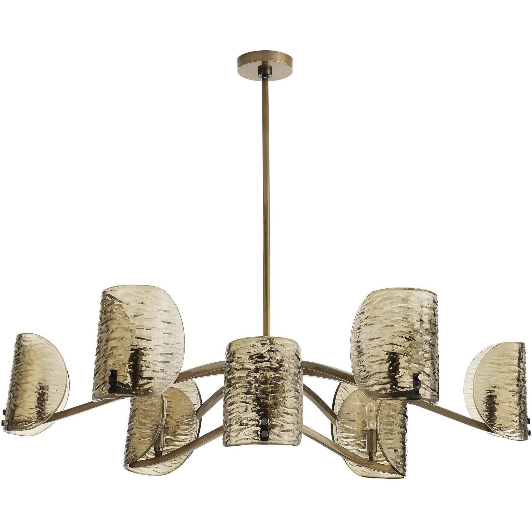 Natasha 9 Light 43 inch Antique Brass Chandelier Ceiling Light