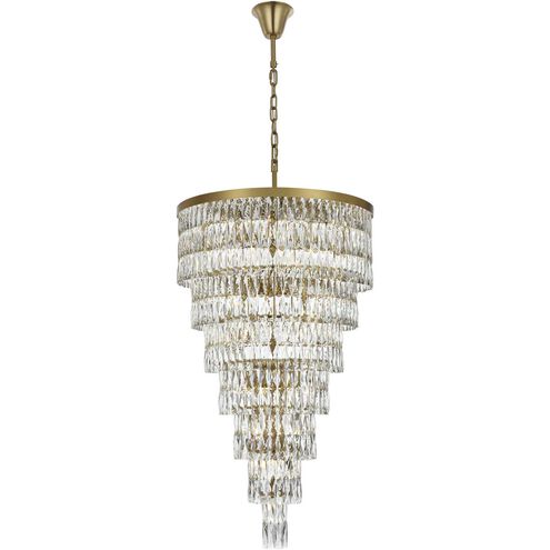 Josephine 41 Light 32 inch Satin Gold Chandelier Ceiling Light
