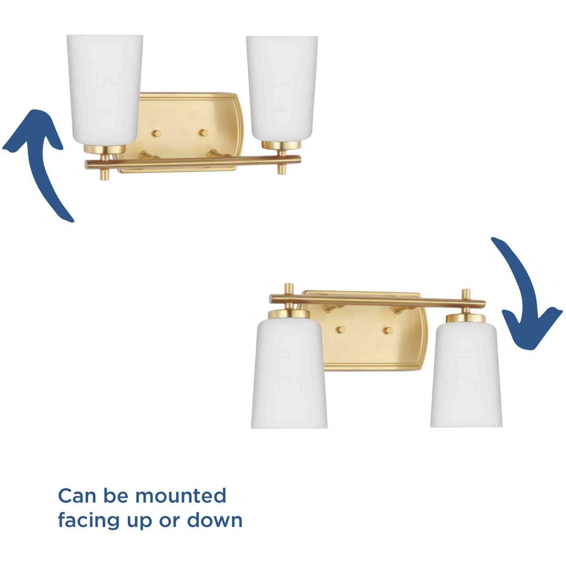 Adley 2 Light 13.88 inch Satin Brass Bath Vanity Light Wall Light