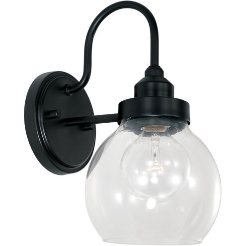 Elijah 1 Light 6 inch Matte Black Sconce Wall Light