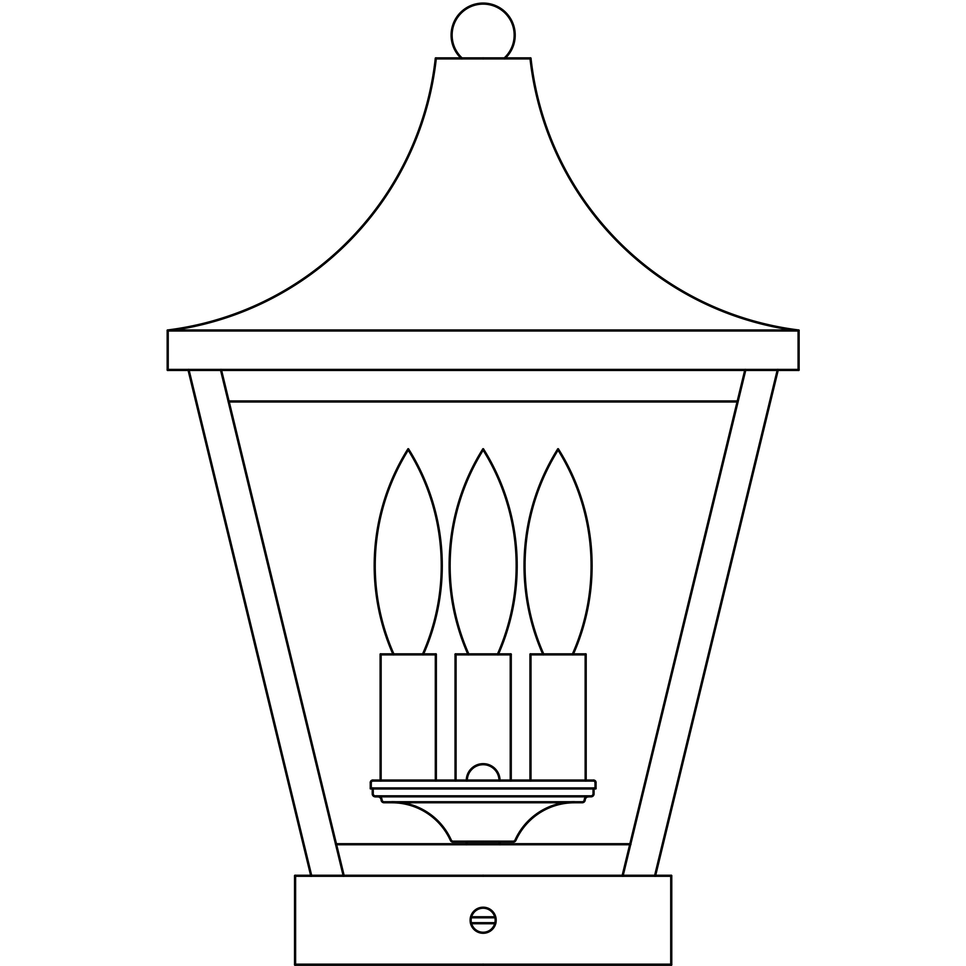 Nantes 3 Light 15.5 inch Verdigris Patina Column Mount in Clear Seedy