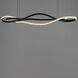 Serpentine LED 59.75 inch Black Linear Pendant Ceiling Light