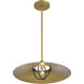 Newburie 1 Light 17 inch Legacy Brass and Dark Matte Black Pendant Ceiling Light