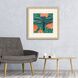 Bee on Wall / Dragonfly on Wall Green and Blue and Orange Framed Art, Propac