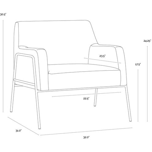 Cybil Vintage Caramel Leather Lounge Chair