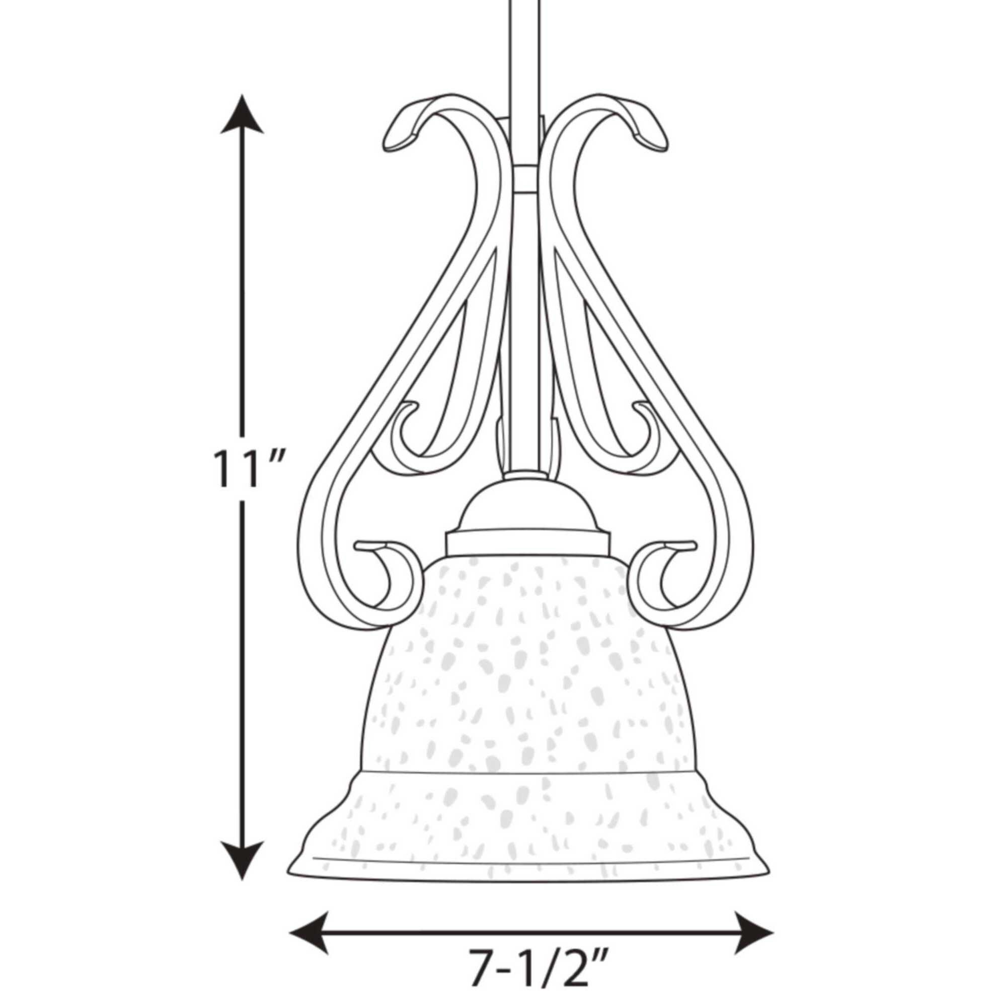 Slade 1 Light 7.5 inch Forged Bronze Mini-Pendant Ceiling Light