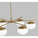 ED Ellen DeGeneres Lune 4 Light 49.63 inch Burnished Brass Linear Chandelier Ceiling Light