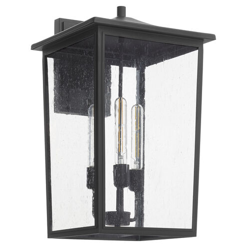 Riverside 3 Light 22 inch Noir Outdoor Wall Mount