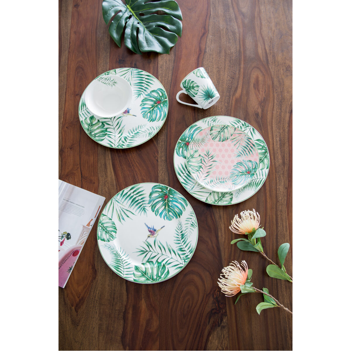 Botanical 8 X 8 inch Green Plate