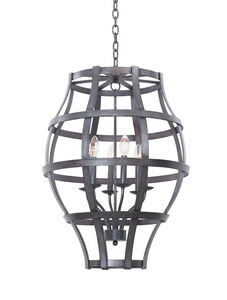 Townsend 6 Light 20 inch Vintage Iron Hanging Lantern Ceiling Light