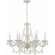 Paris Market 6 Light 28 inch Antique White Chandelier Ceiling Light in Clear Swarovski Strass