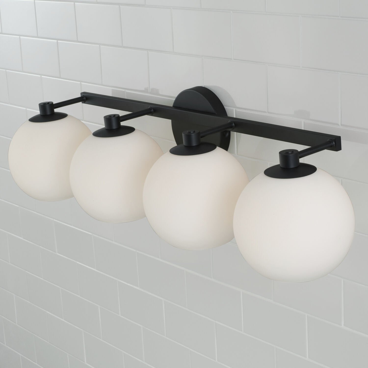 Ansley 4 Light 31 inch Matte Black Vanity Light Wall Light