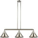 Franklin Restoration Briarcliff 3 Light 43 inch Polished Nickel Island Light Ceiling Light, Franklin Restoration