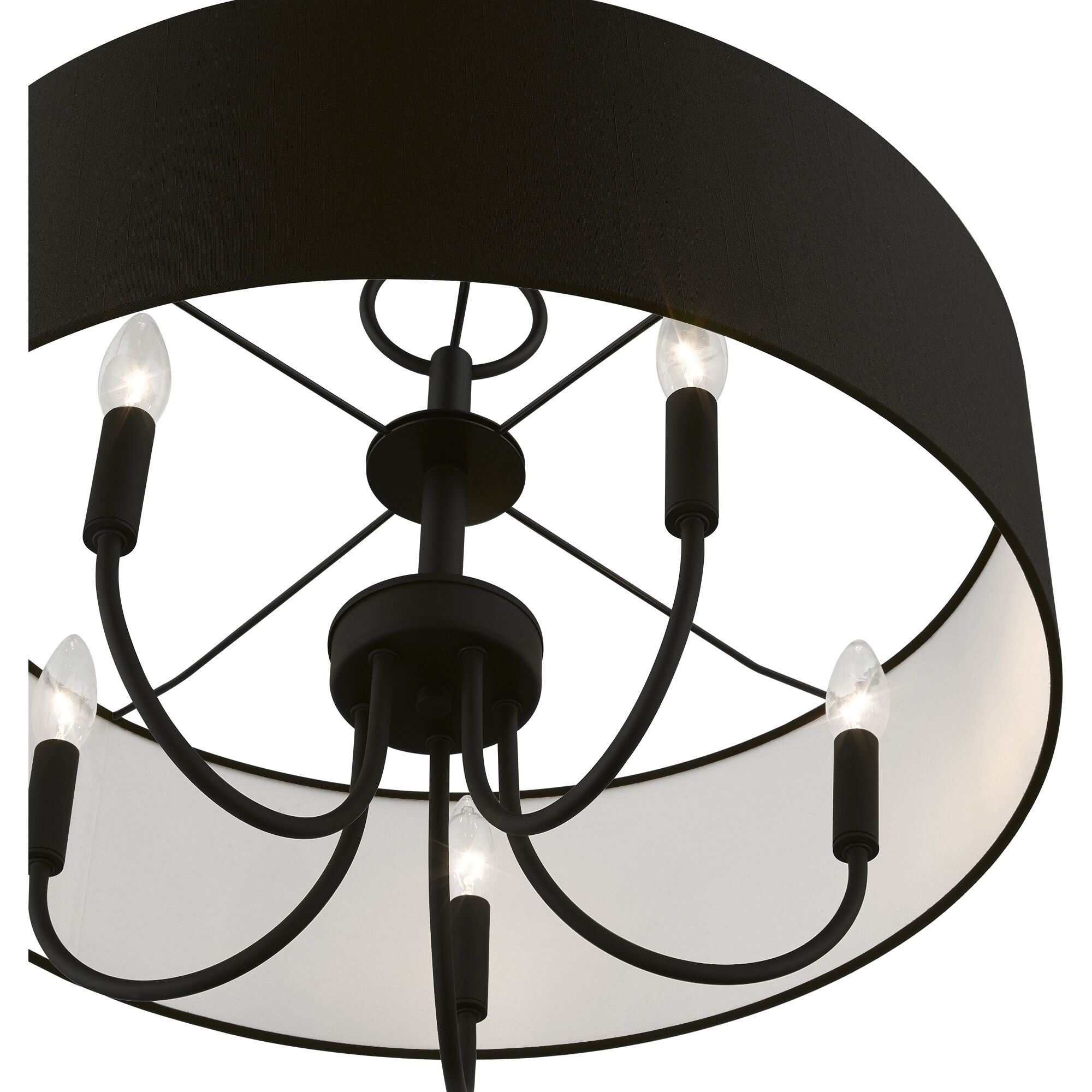 Birchwood 5 Light 23 inch Black Pendant Chandelier Ceiling Light