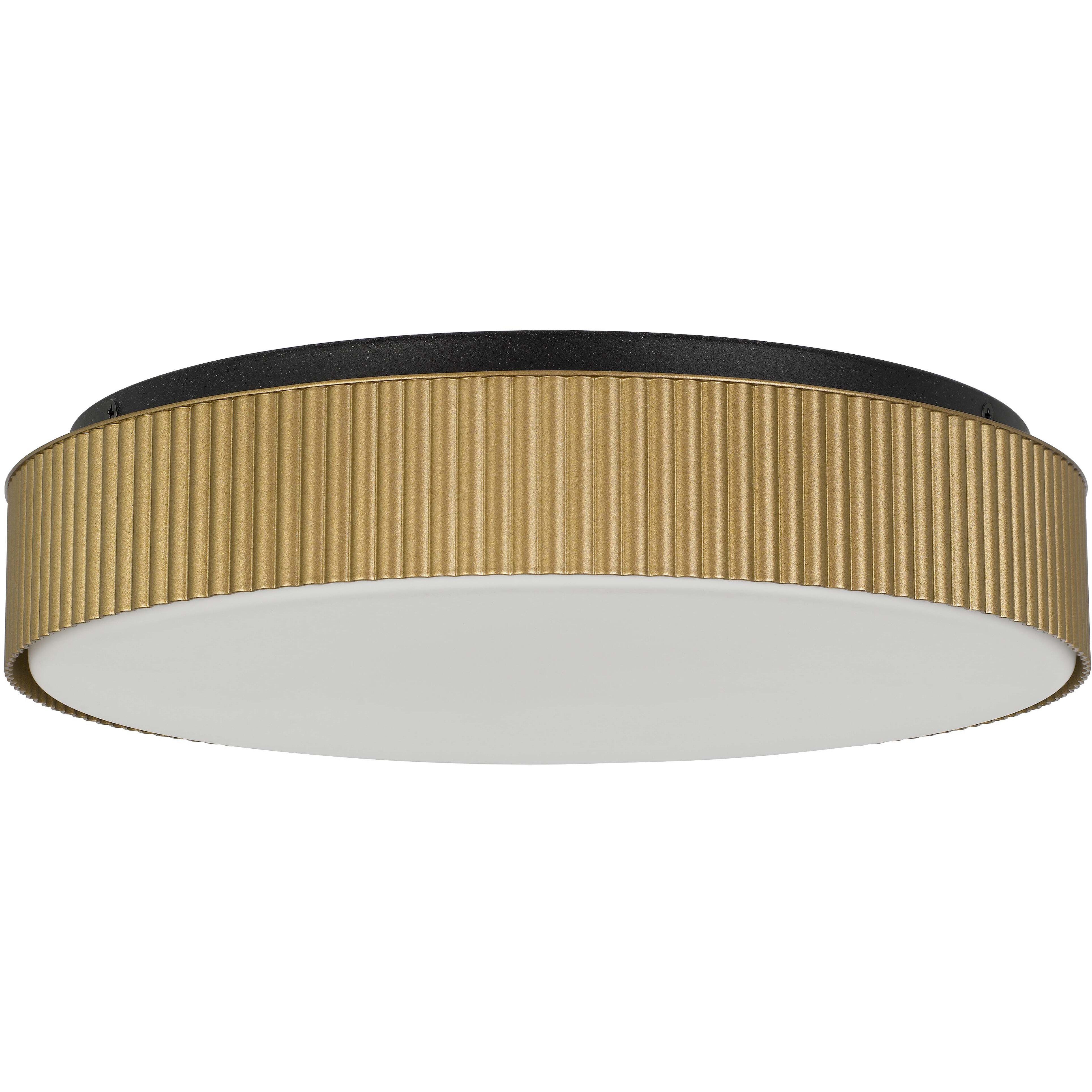 Channel LED 13 inch Painted Brass Outdoor Flush Mount