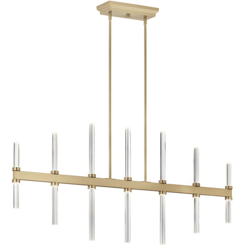 Sycara LED 5 inch Champagne Bronze Chandelier Linear Ceiling Light, Single