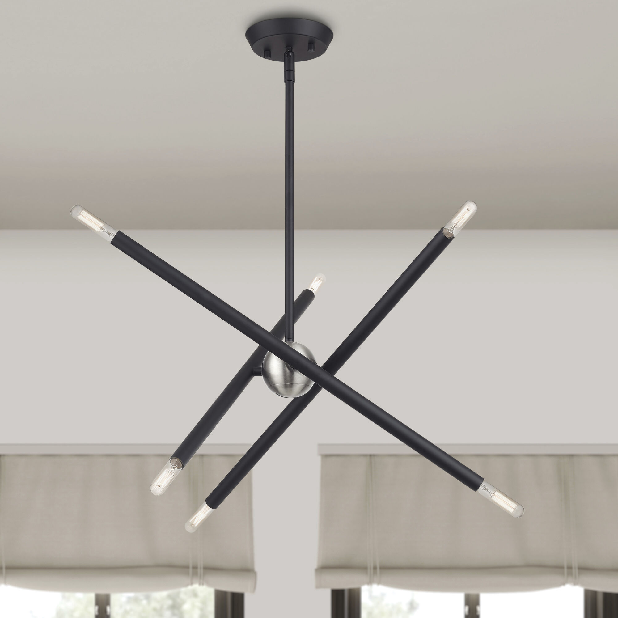 Soho 6 Light 20 inch Black Chandelier Ceiling Light