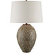 Hildreth 29.75 inch 150 watt Olive Green/Beige/Off-White/Antique Brass Table Lamp Portable Light