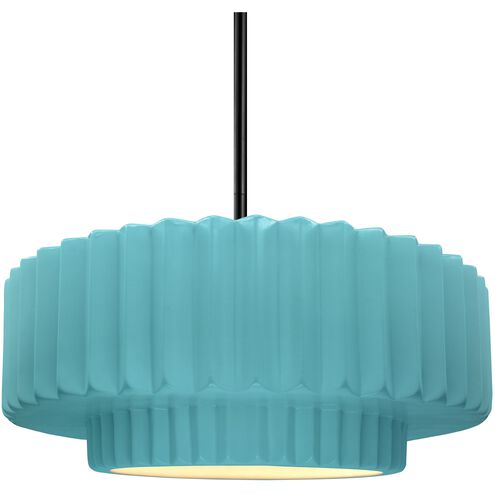 Radiance 1 Light 14.5 inch Reflecting Pool and Matte Black Pendant Ceiling Light