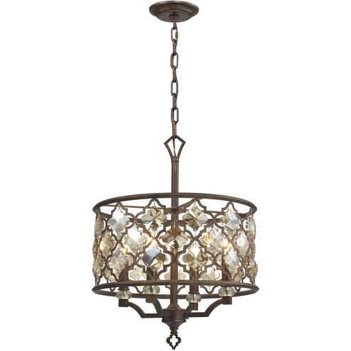 Armand 4 Light 17 inch Weathered Bronze Chandelier Ceiling Light