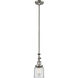 Franklin Restoration Bell 1 Light 5 inch Brushed Satin Nickel Mini Pendant Ceiling Light in Incandescent, Clear, Franklin Restoration